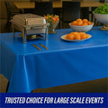 Genuine Joe Plastic Rectangular Table Covers, Blue, 4 / Carton, GJO10325CT