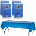 Genuine Joe Plastic Rectangular Table Covers, Blue, 4 / Carton, GJO10325CT