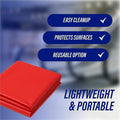 Genuine Joe Plastic Rectangular Table Covers, Red, 4 / Carton, GJO10326CT