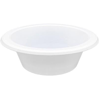 Genuine Joe 12 oz Reusable Plastic Bowls, White, 8 / Carton, GJO10424CT