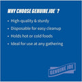 Genuine Joe 12 oz Reusable Plastic Bowls, White, 8 / Carton, GJO10424CT