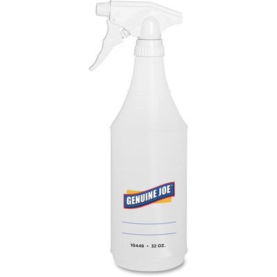 Genuine Joe 32 oz Trigger Spray Bottle, Clear, 24 / Carton, GJO10449CT