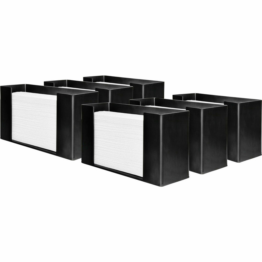 Genuine Joe Folded Paper Towel Dispenser, 11.5" x 6.8", Black, Acrylic, Wall Mountable, 9 / Carton, GJO11524CT
