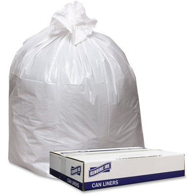 Genuine Joe Low Density White Can Liners, 100 / Carton, GJO3339W