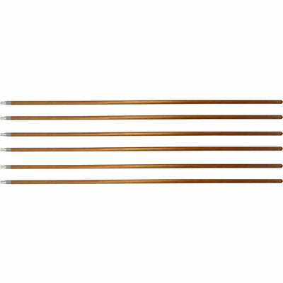 Genuine Joe Wood Handle with Threaded Metal Tip, Natural, 6 / Carton, GJO37061CT