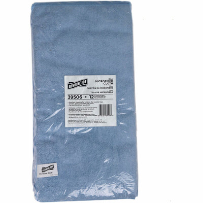 Genuine Joe General Purpose Microfiber Cloth, Blue, 15 / Carton, GJO39506CT
