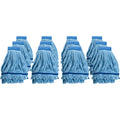 Genuine Joe Microfiber Wet Mophead Refill, Blue, 12 / Carton, GJO47538CT