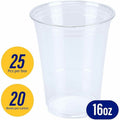 Genuine Joe 16 oz Clear Plastic Cups, 20 / Carton, GJO58230CT