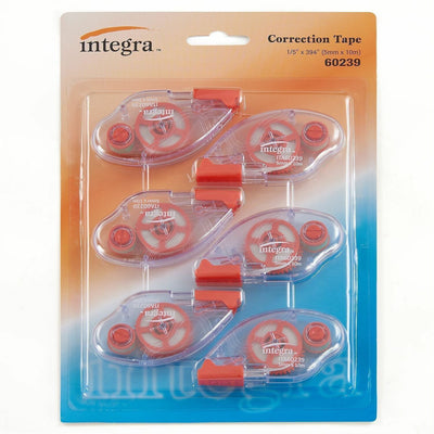 Integra Dispensing Correction Tape, White, 6 / Pack, ITA60239