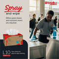 Kimberly-Clark Wypall GeneralClean L10 Light Cleaning Towels - Pop-Up Box, White, 1 Carton, KCC01772