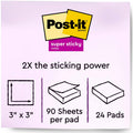 3M Post-it Super Sticky Notes - Supernova Neons Color Collection, Canary Yellow, 24 / Pack, MMM65424SSCYM