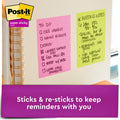 3M Post-it Super Sticky Notes - Supernova Neons Color Collection, Guava, 3 / Pack, MMM6603SSMIA