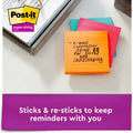 3M Post-it Super Sticky Lined Notes - Supernova Neons Color Collection, Iris Infusion, 1 Pack, MMM6756SSMIA