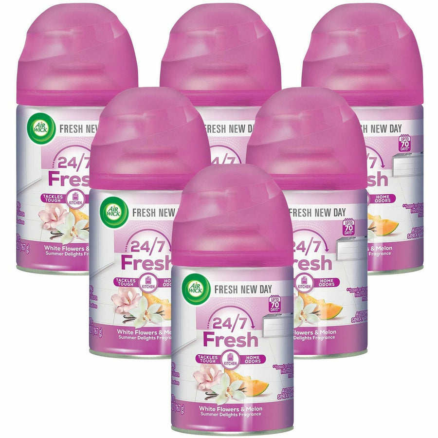 Air Wick Freshmatic Life Scents Refill, Clear, Long Lasting, 6 / Carton, RAC91101CT