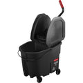 Rubbermaid Commercial WaveBrake Down Press Mop Bucket, Black, 1 Carton, RCP1863898
