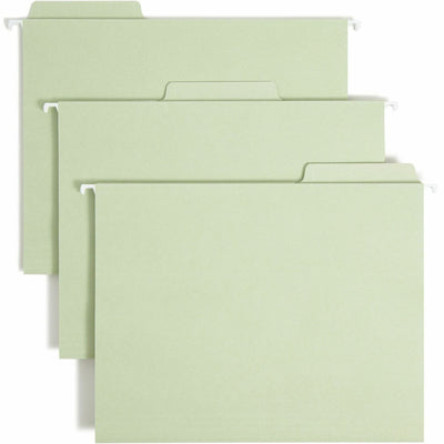 Smead FasTab 1/3 Tab Cut Letter Recycled Fastener Folder, Moss, 8 1/2" Width x 11" Length, 18 / Box, SMD65120