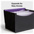 Smead Letter Expanding File, Black, 8 1/2" Width x 11" Length, SMD70862