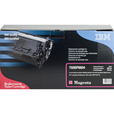 IBM Remanufactured Laser Toner Cartridge 651A (CE343A) - Magenta -, IBMTG95P6604