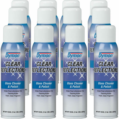 ITW Pro Dymon Clear Reflections Aerosol Glass Cleaner, Blue, 12 / Carton, ITW38520CT
