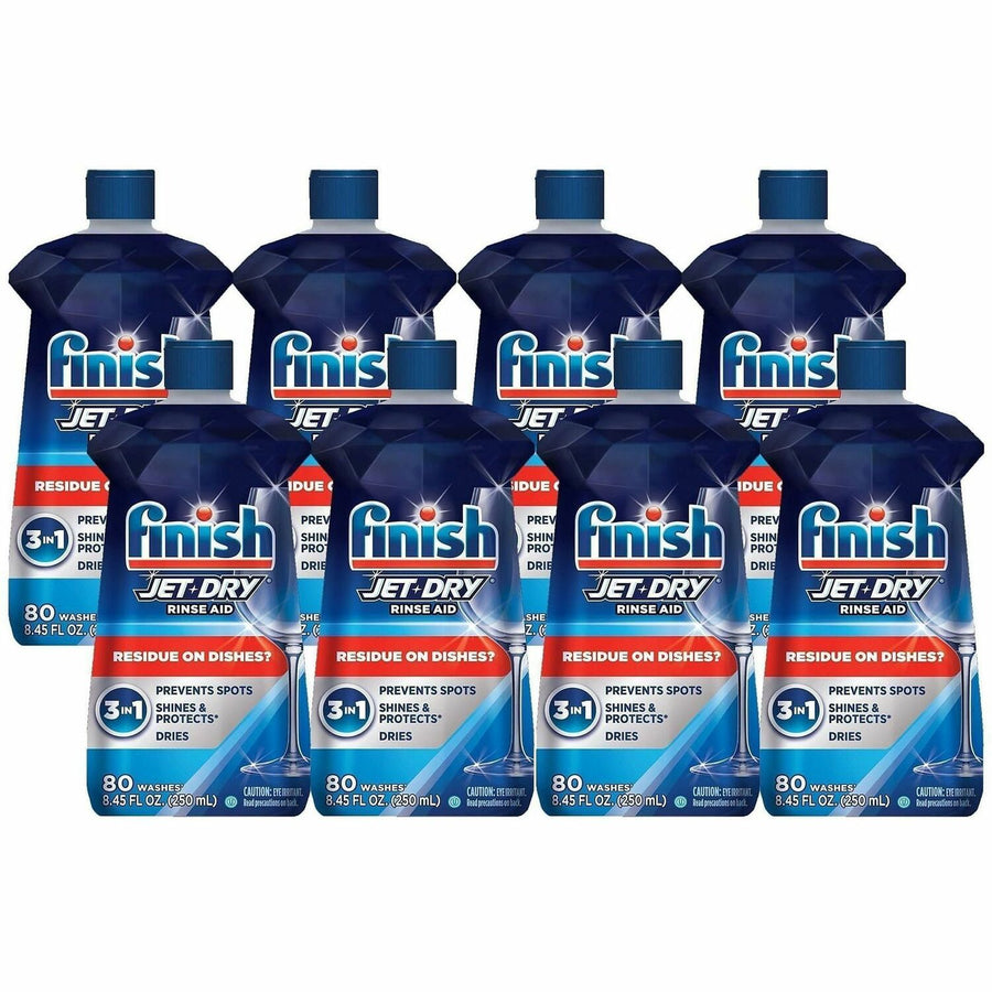 Finish Jet-Dry Rinse Aid, Blue, 8 / Carton, RAC75713CT