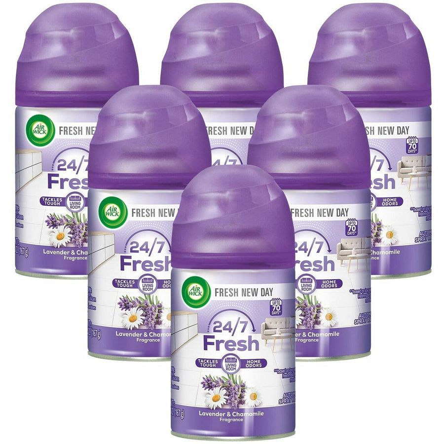 Air Wick Freshmatic Dispenser Refill Lavender Spray, Clear, 6 / Carton, RAC77961CT