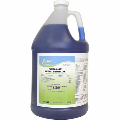 Rochester Midland RMC Enviro Care Neutral Disinfectant, Blue, 4 / Carton, RCMPC12001227CT