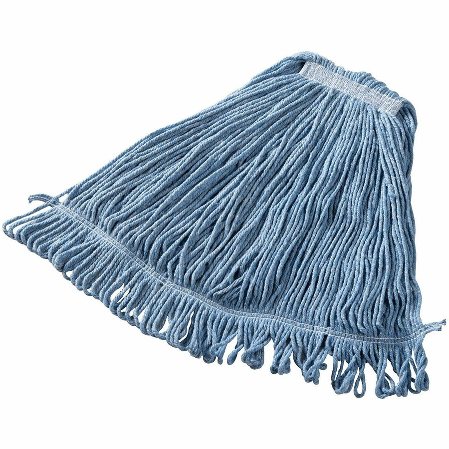 Rubbermaid Commercial Super Stitch Large Blend Mop, Blue, Synthetic Yarn, Chemical Resistant, 6 / Carton, RCPD21306BL00CT