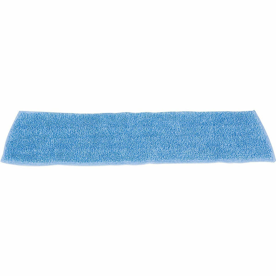 Rubbermaid Commercial Standard Microfiber Damp Mop, 5" x 0.5", Blue, Polyester, Bleach-safe, 12 / Carton, RCPQ40900BL00CT