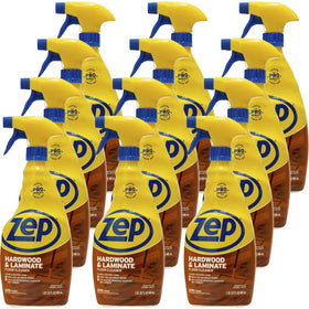 Zep Hardwood & Laminate Floor Cleaner, Brown, 12 / Carton, ZPEZUHLF32CT