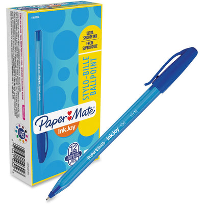 Newell Paper Mate Inkjoy 100 ST Ballpoint Stick Pens, 1 Dozen, PAP1951256