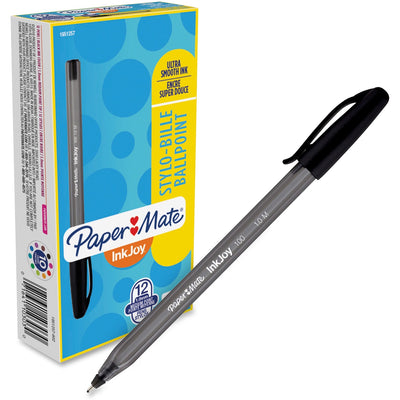 Newell Paper Mate Inkjoy 100 ST Ballpoint Stick Pens, 1 Dozen, PAP1951257