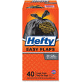 Reynolds Food Packaging Hefty Easy Flaps 30-gallon Large Trash Bags, Black, 6 / Carton, RFPE27744CT