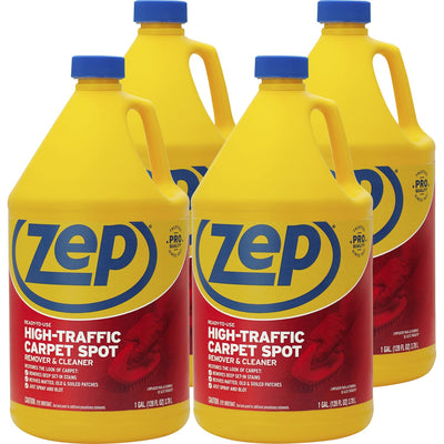 Zep High-Traffic Carpet Spot Remover & Cleaner, Red, 4 / Carton, ZPEZUHTC128CT