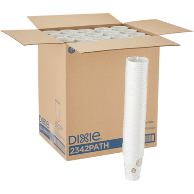 Georgia Pacific . Dixie Pathways 12 oz Paper Hot Cups By GP Pro, White, 20 / Carton, DXE2342PATHCT