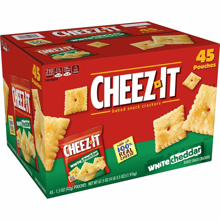 Cheez-It White Cheddar Baked Crackers, Individually Wrapped, 45 / Carton, KEB10892