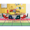 Lorell 18" Seat-height Student Stack Chairs, Navy, 4 / Carton, LLR99890