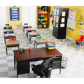 Lorell 18" Seat-height Student Stack Chairs, Navy, 4 / Carton, LLR99890