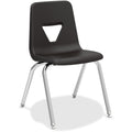 Lorell 18" Seat-height Student Stack Chairs, Black, 4 / Carton, LLR99891