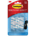 3M Command .5 lb. Clear Mini Hooks, 6 / Pack, MMM17006CLRES