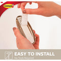 3M Command Medium Traditional Hook, Brushed Nickel, Metallic Silver, 1 Pack, MMM17051BNES