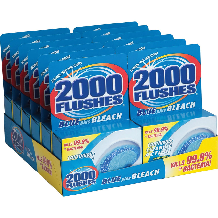 WD-40 2000 Flushes Blue/Bleach Bowl Cleaner Tablets, Deodorant, 12 / Carton, WDF208017CT