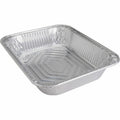 Genuine Joe Half-size Disposable Aluminum Pan, Silver, 100 / Carton, GJO10702