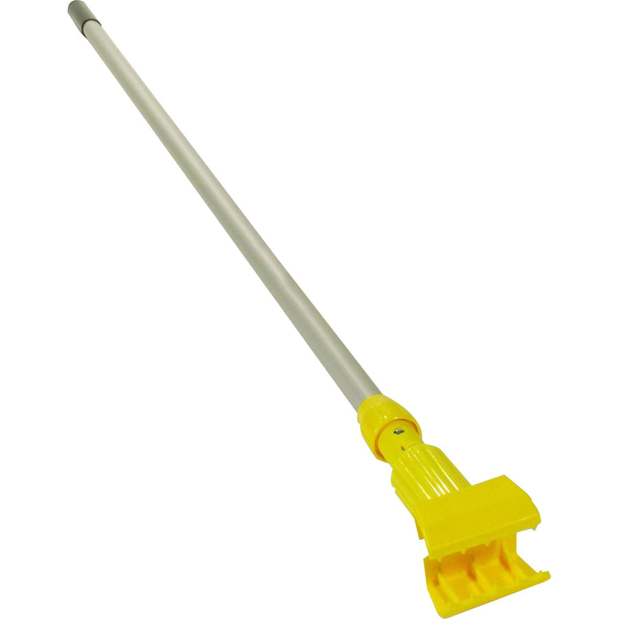 Rubbermaid Commercial Gripper 60" Vinyl/Aluminum Wet Mop Handle, Yellow, Plastic, 12 / Carton, RCPH236000000CT