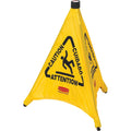 Rubbermaid Commercial Multi-Lingual Caution Safety Cone, Yellow, 12 / Carton, RCP9S0000YWCT