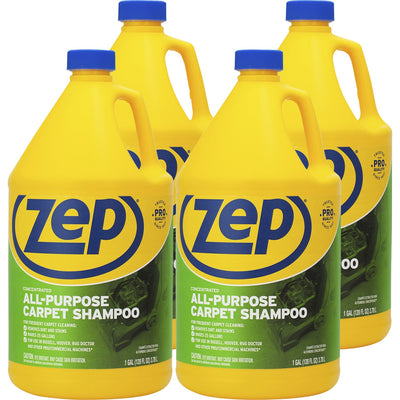 Zep All-Purpose Carpet Shampoo, Blue, 4 / Carton, ZPEZUCEC128CT