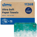 Kimberly-Clark Kleenex Ultra Soft Hand Towels, White, 18 / Carton, KCC11268CT