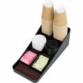 Mind Reader Trove 7-Condiment Coffee Organizer, Black, EMSCOMP7-BLK
