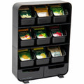 Mind Reader Tea Organizer, Black, EMSTBORG-BLK