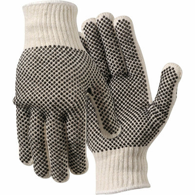 MCR Safety Poly/Cotton Large Work Gloves, White, 1 Pair, MCS9660LM