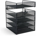 Safco Onyx Horizontal Hanging Desktop Storage, Black, SAF3240BL